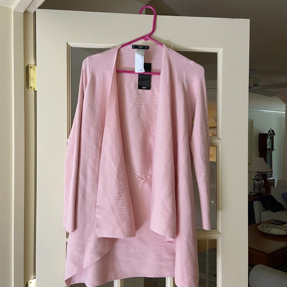 Mango Blush Pink Long Cardigan